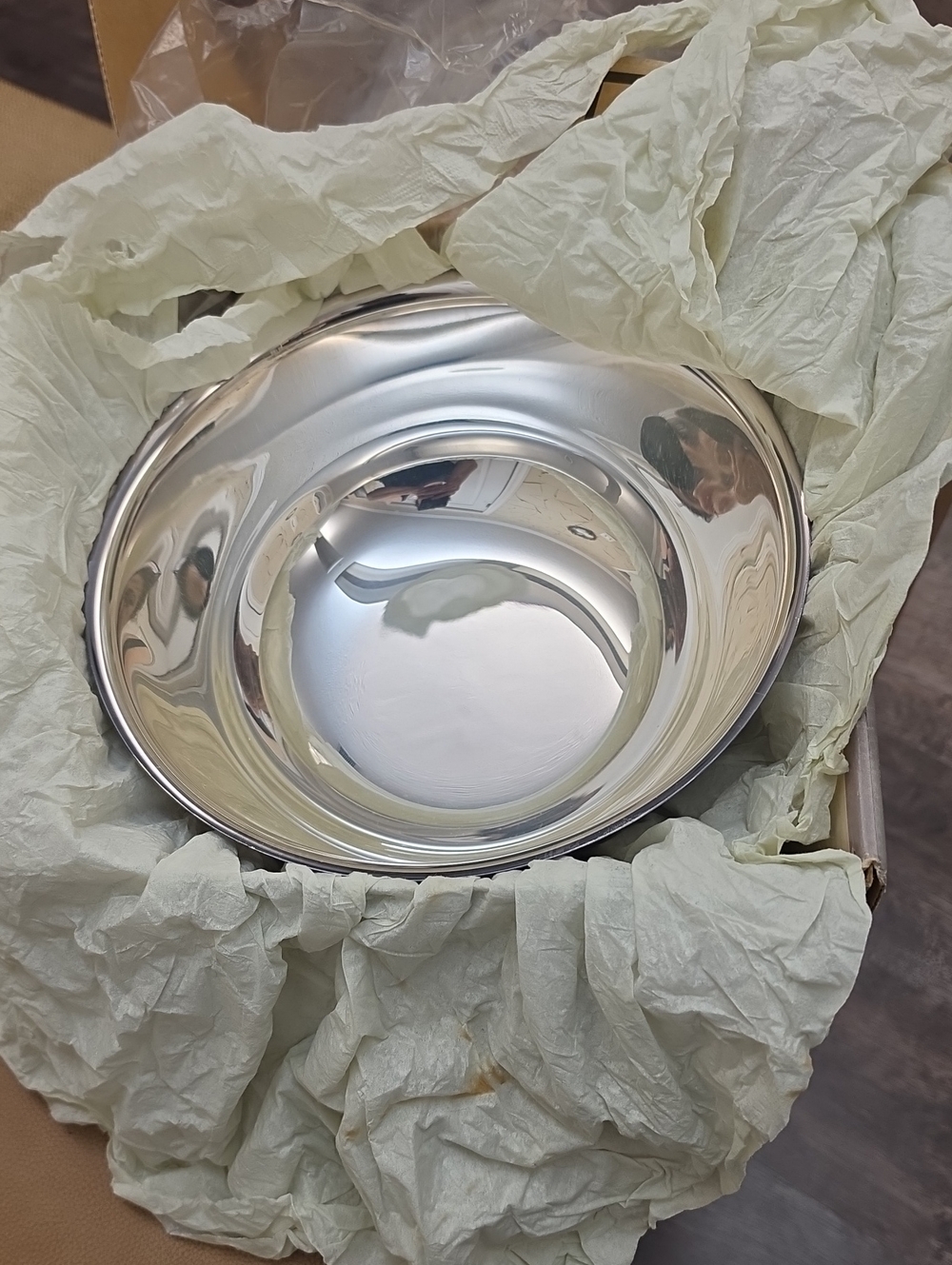 Gorham Silverplate Paul Revere Bowl - Reflective Silver Finish - Picture 2 of 5
